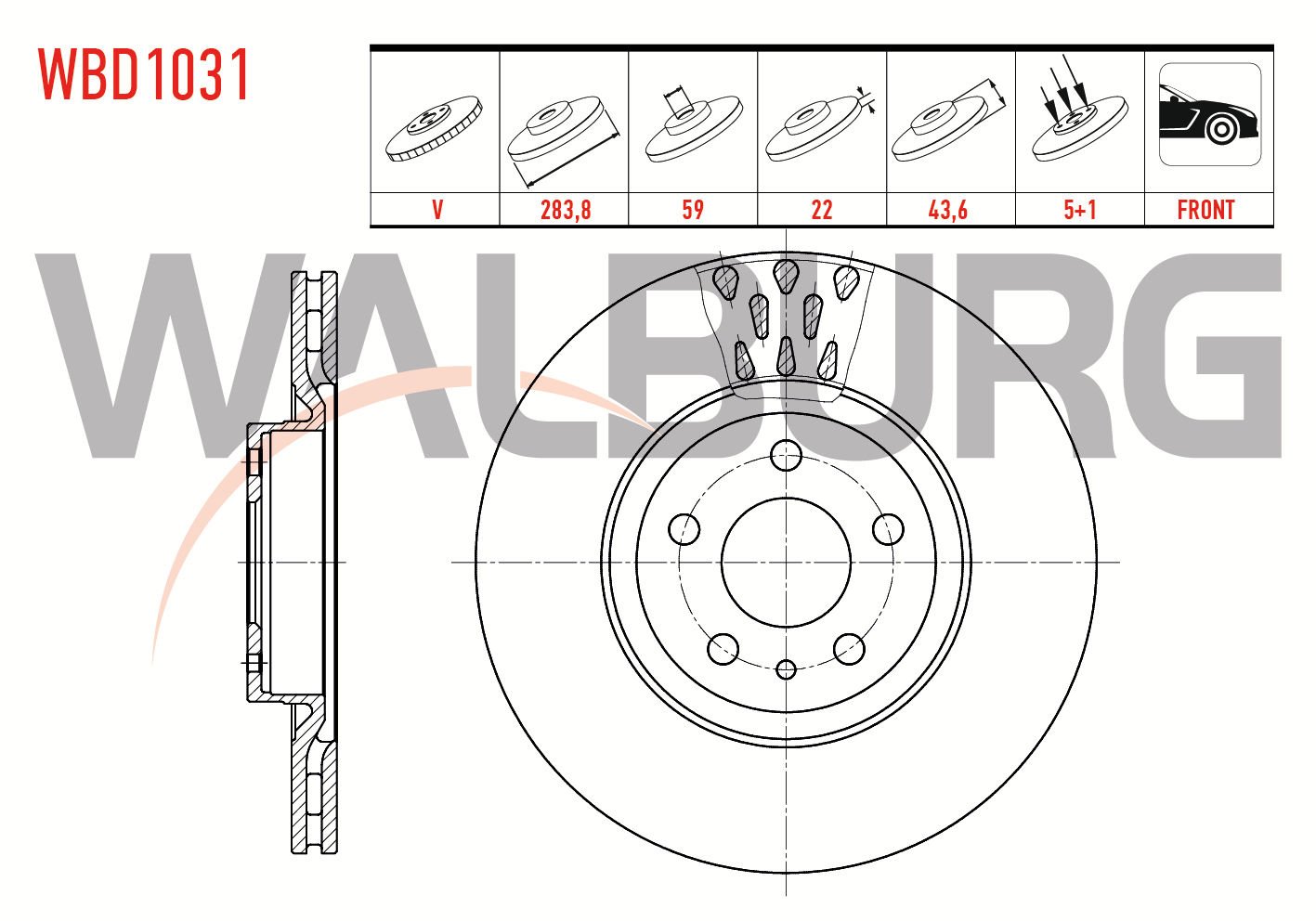 ÖN FREN DİSKİ SOĞUTMALI GENİŞ AİLE 284 MM FİAT DOBLO