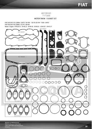 TAKIM CONTA PEUGEOT BOXER 2.8 HDİ