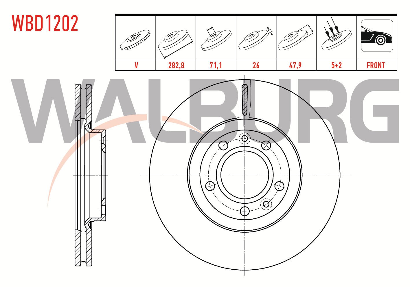 ÖN FREN DİSKİ SOĞUTMALI PEUGEOT 407