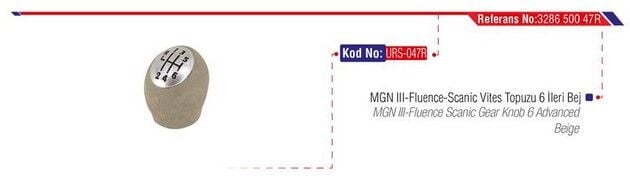 VİTES TOPUZU BEJ 6 İLERİ RENAULT MEGANE III