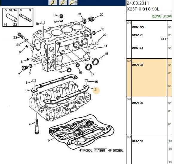 BLOK ARA CONTA PEUGEOT BOXER 2 2.8 HDİ