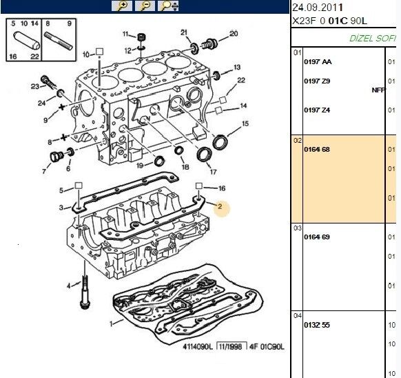 BLOK ARA CONTA PEUGEOT BOXER 2 2.8 HDİ