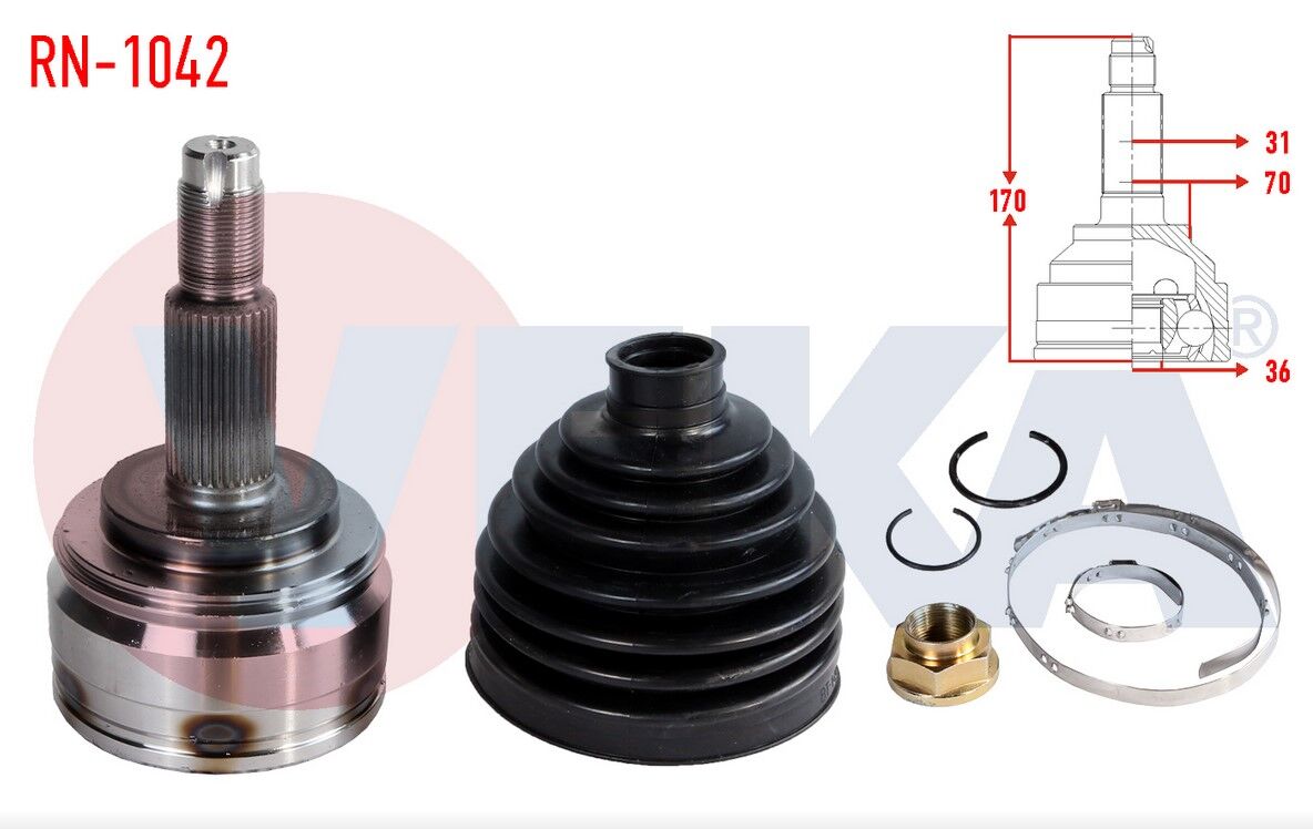 AKS KAFASI RENAULT MASTER 3 170MM