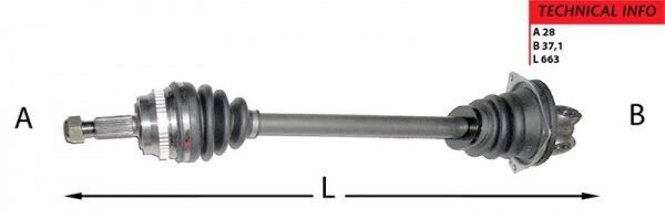 AKS SAĞ KISA TİP RENAULT MASTER 1