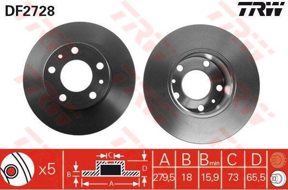 ÖN FREN DİSKİ SOĞUTMASIZ 15'' PEUGEOT BOXER 1