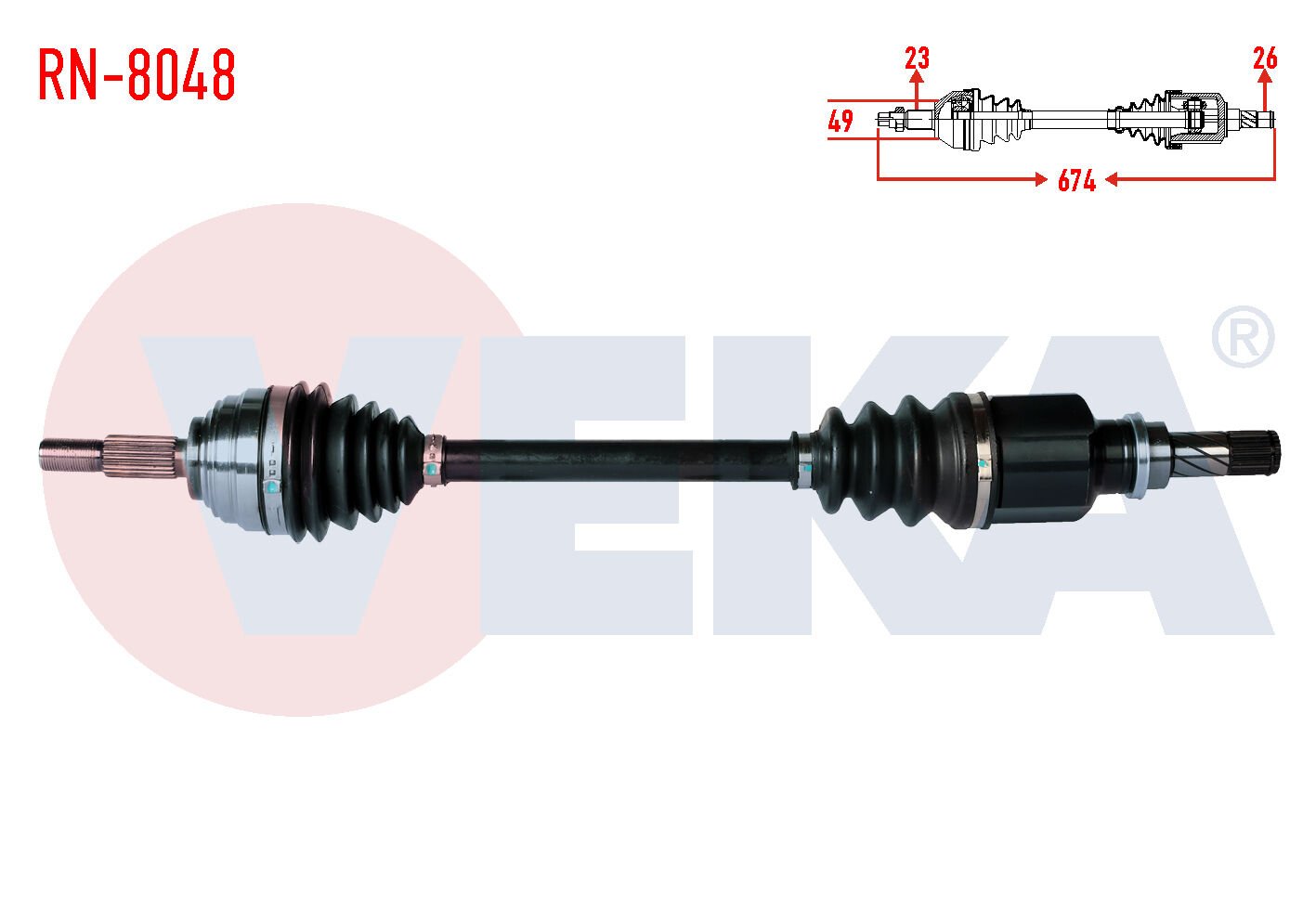 AKS SOL RENAULT MEGANE II 1.5 DCİ UZUNLUK 675mm 2002-2008