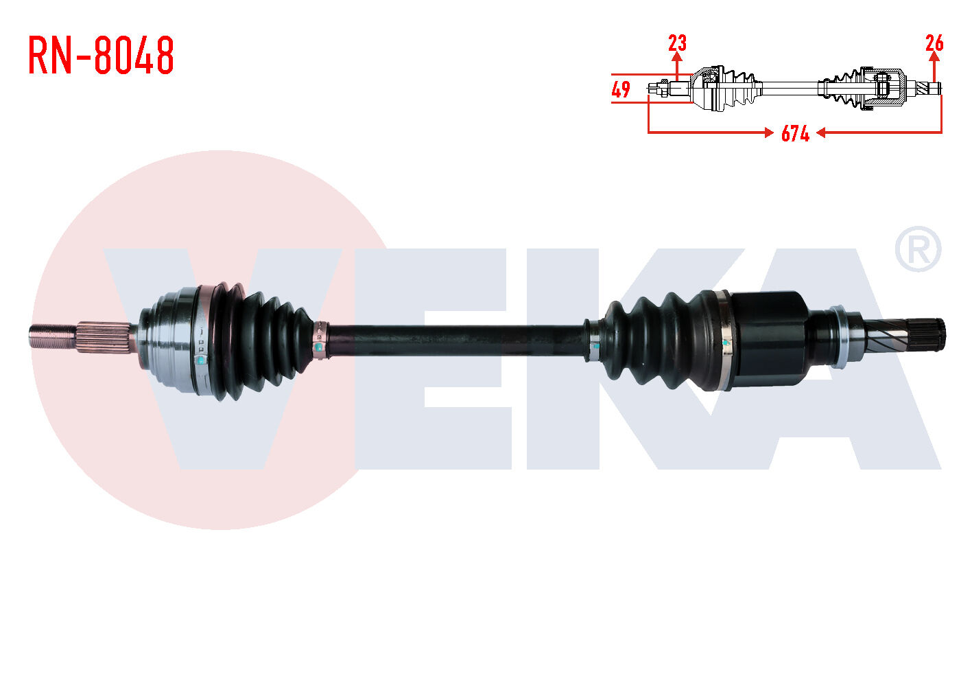 AKS SOL RENAULT MEGANE II 1.5 DCİ UZUNLUK 675mm 2002-2008