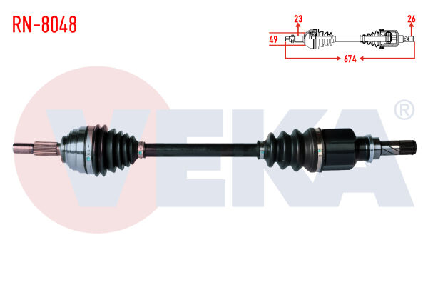 AKS SOL RENAULT MEGANE II 1.5 DCİ UZUNLUK 675mm 2002-2008