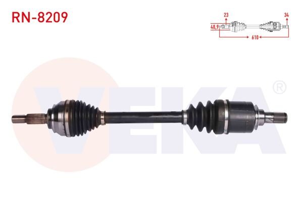 AKS SOL RENAULT CLİO IV 1.5 DCİ A-T UZUNLUK 610 mm 2012-