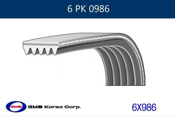 ALTERNATÖR KAYIŞI 6PK986