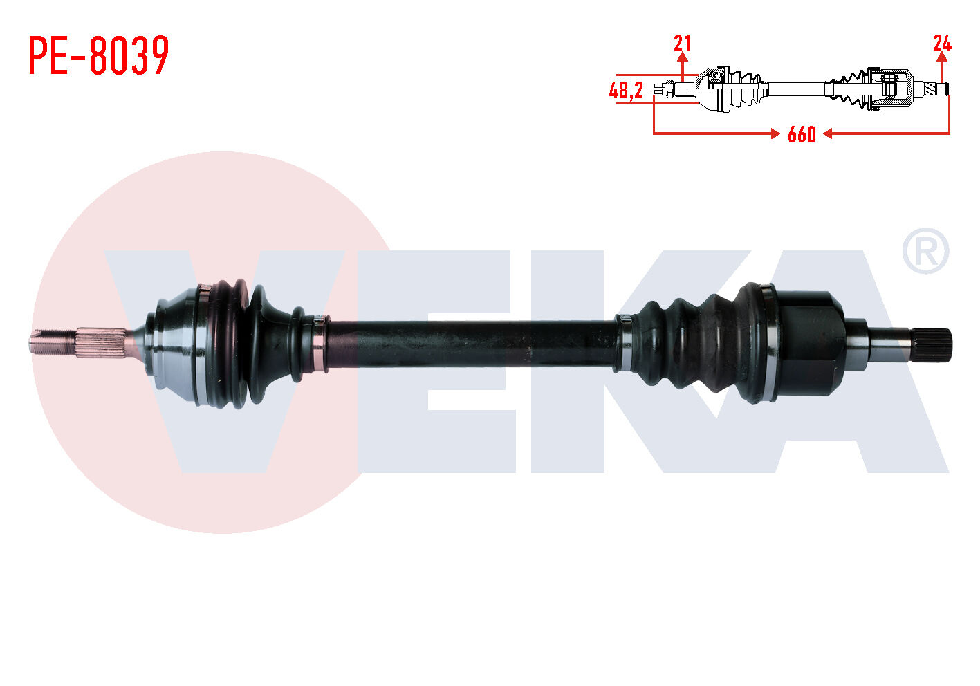 AKS SOL PEUGEOT 301 1.6 HDİ UZUNLUK 660mm 2012-