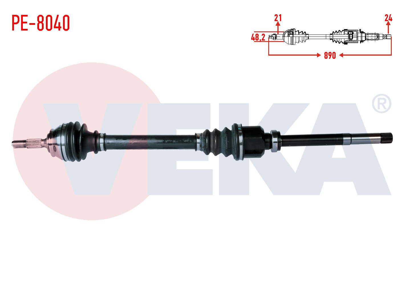 AKS SAĞ PEUGEOT 301 1.6 HDİ UZUNLUK 890MM 2012-