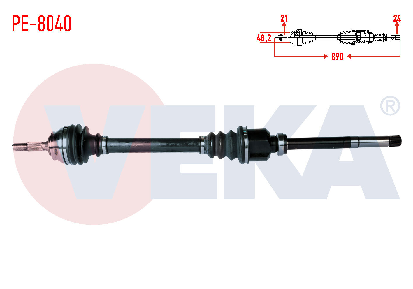 AKS SAĞ PEUGEOT 301 1.6 HDİ UZUNLUK 890MM 2012-