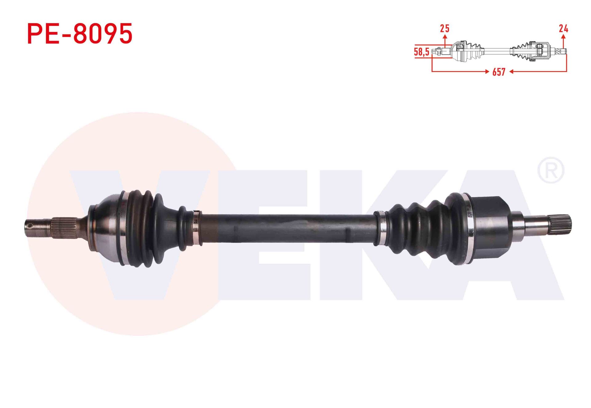 AKS SOL PEUGEOT 301 1.6 HDİ 100 PS EURO 6 UZUNLUK 657 mm 2018-