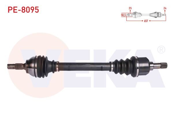 AKS SOL PEUGEOT 301 1.6 HDİ 100 PS EURO 6 UZUNLUK 657 mm 2018-