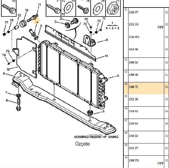 SU RADYATÖRÜ TAHLİYE PLASTİĞİ PEUGEOT BOXER 2