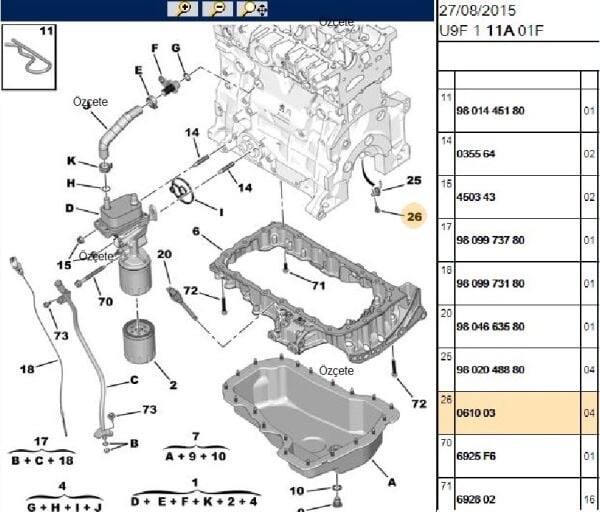 YAĞ FİSKİYE MEMESİ SAPLAMASI DW10 PEUGEOT PARTNER