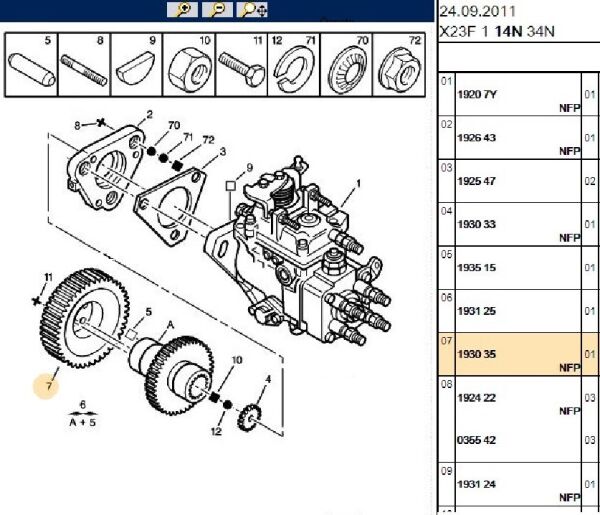 EKSANTRİK POMPA DİŞLİSİ 2.8 TD PEUGEOT BOXER 1