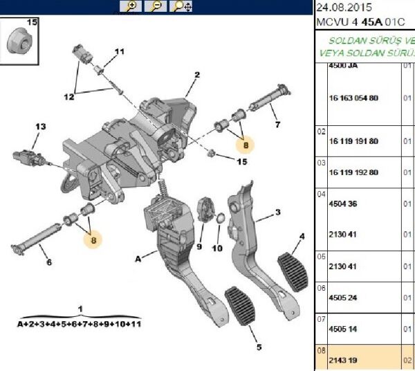 DEBRİYAJ PEDAL BURCU PEUGEOT BOXER 3