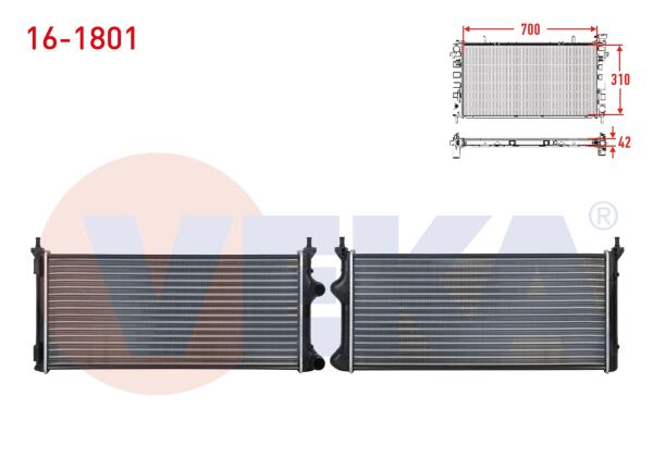 SU RADYATÖRÜ FİAT DOBLO 1.3 - 1.9 JTD  MUTİJET  MEKANİK