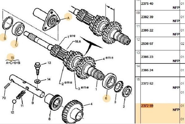 PRİZDİREK GRUP ÖN BİLYA PUEGEOT BOXER 1 2.8DÜZ