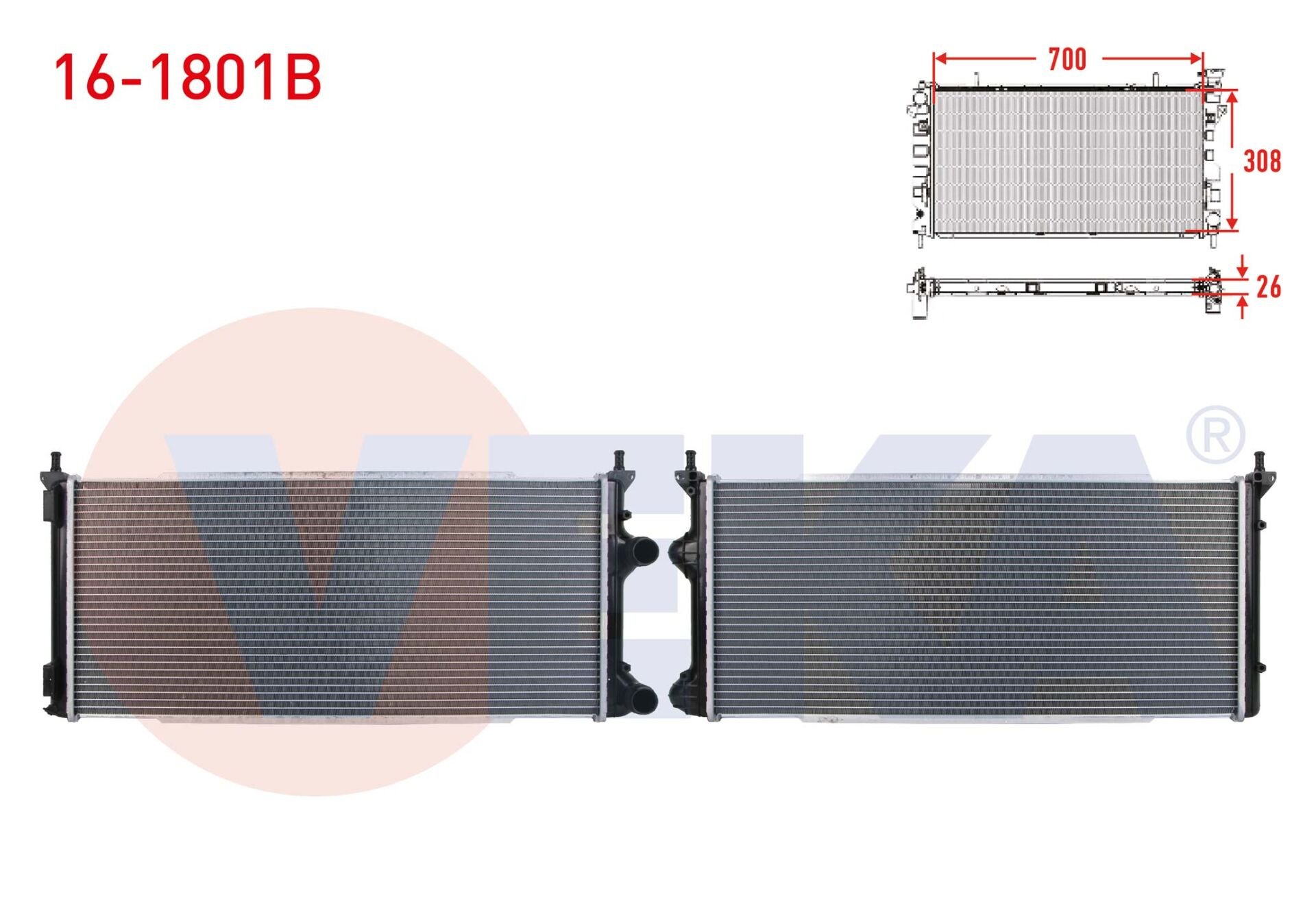 SU RADYATÖRÜ FİAT DOBLO 1.3 - 1.9 JTD  MUTİJET  BRAZİNG