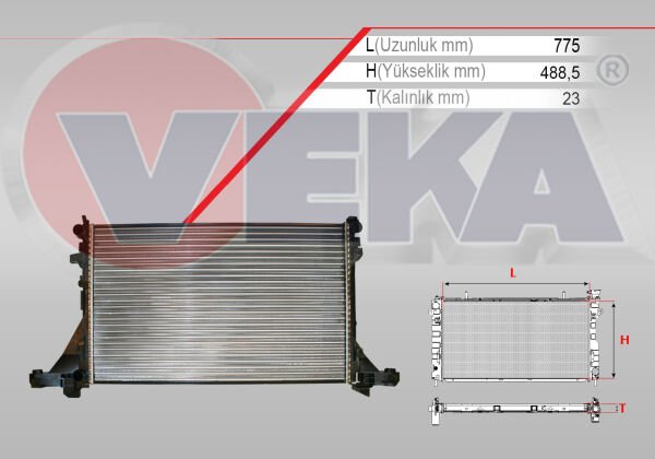 SU RADYATÖRÜ DÜZ BAĞLANTI RENAULT MASTER 3
