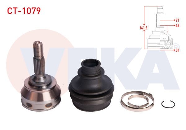 AKS KAFASI PEUGEOT 301 CİTROEN C-ELYSEE 1.6 HDİ 34X21X48,20 UZUNLUK 142MM 2012-