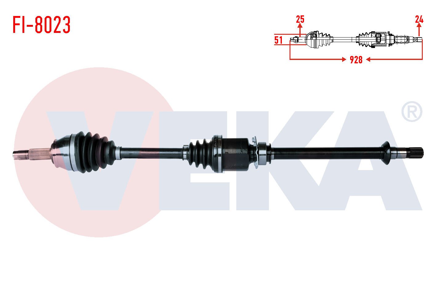 AKS SAĞ FİAT DOBLO - ALBEA 1.3 MJT UZUNLUK 928MM 2007-