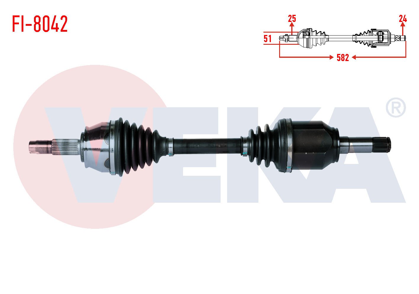 AKS SOL FİAT FİORİNO (225) 1.3 MJT UZUNLUK 582mm 2007-2013