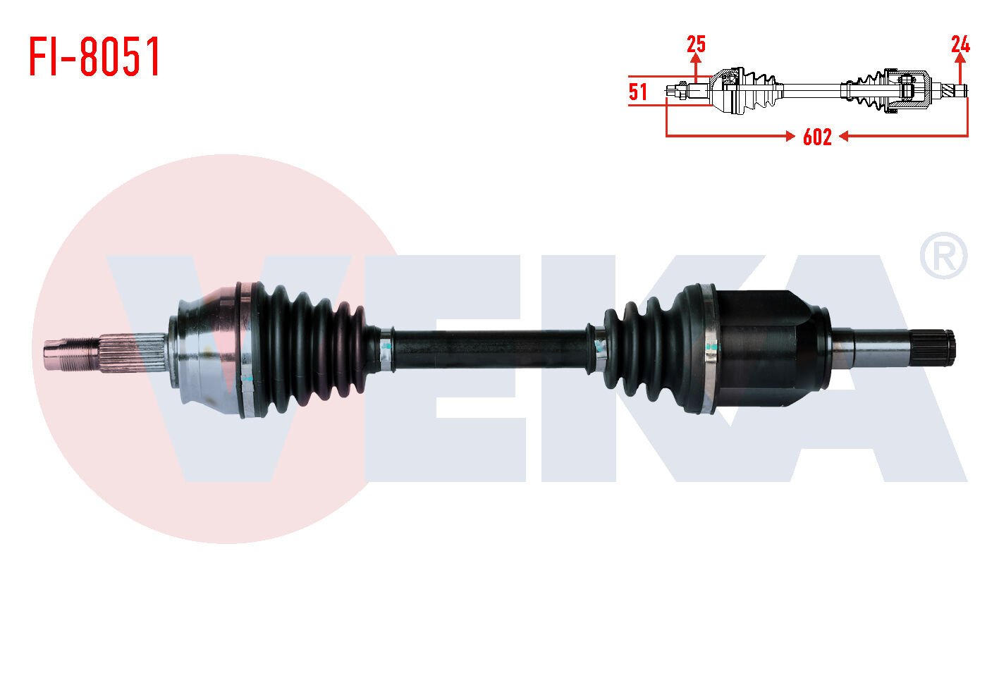 AKS SOL FİAT DOBLO (152,263) 1.3 MJT UZUNLUK 602mm 2010-