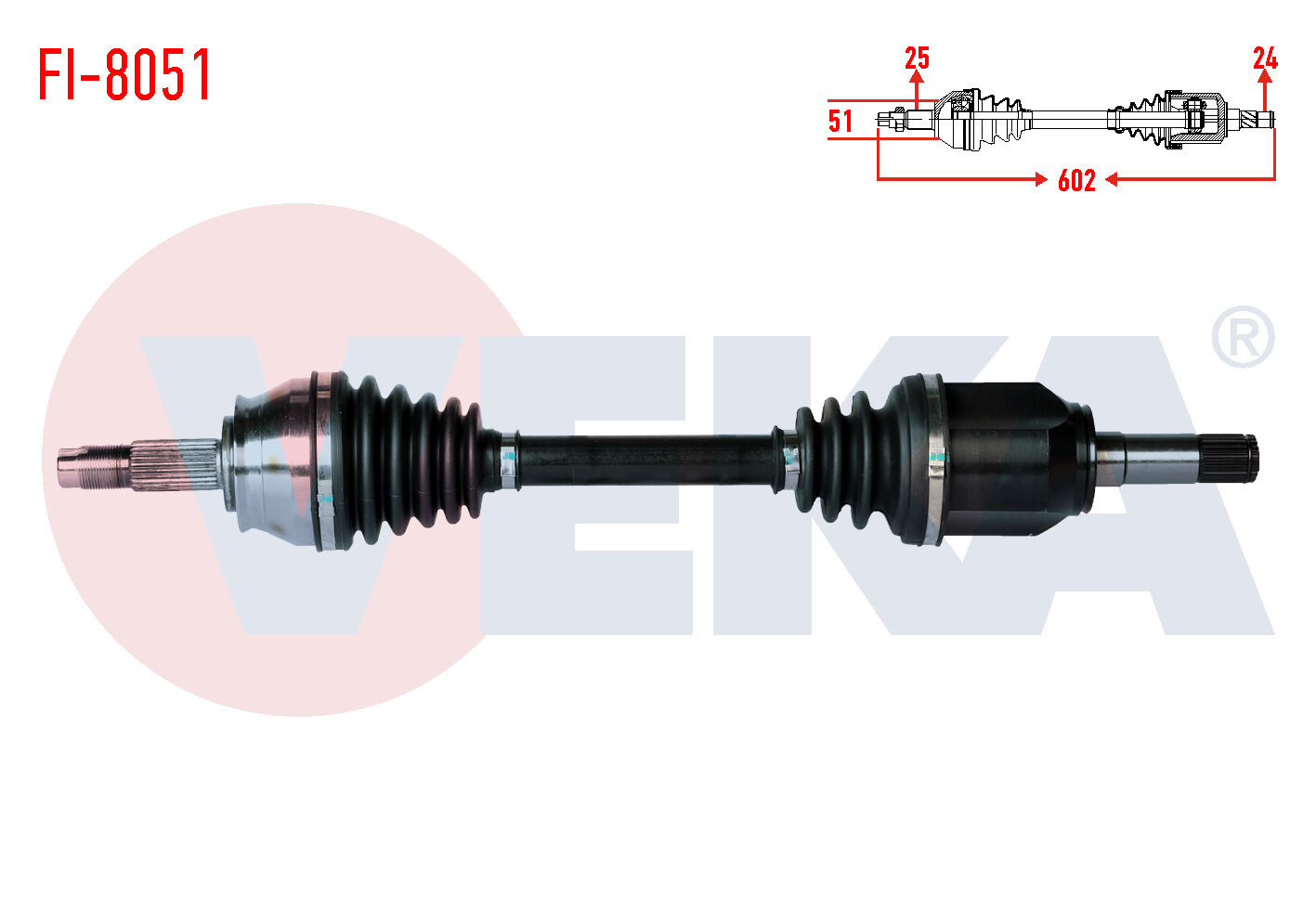 AKS SOL FİAT DOBLO (152,263) 1.3 MJT UZUNLUK 602mm 2010-
