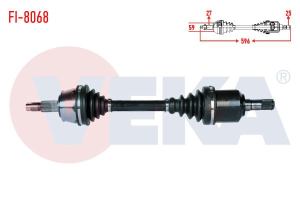 AKS SOL FİAT DOBLO MAXI 1.6 MJT UZUNLUK 596mm 2010-