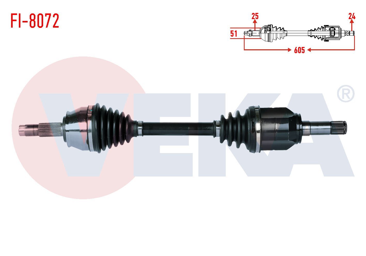 AKS SOL FİAT FİORİNO (225) 1.3 MJT EURO 5 M-T UZUNLUK 605MM 2013-