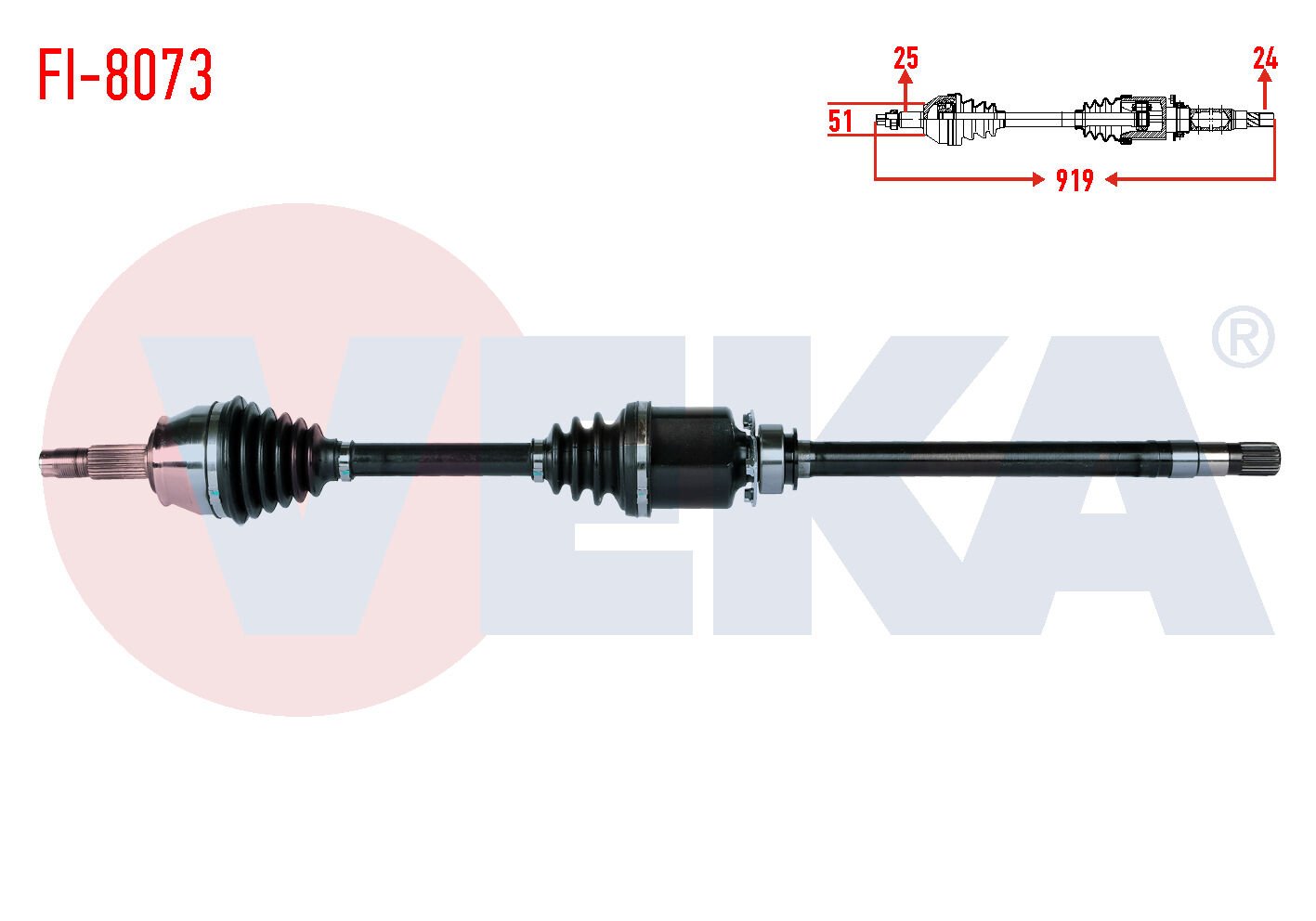 AKS SAĞ FİAT FİORİNO (225) 1.3 MJT EURO 5 UZUNLUK 919MM 2013-