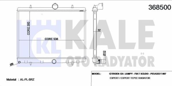 SU RADYATÖRÜ DW10 PEUGEOT EXPERT