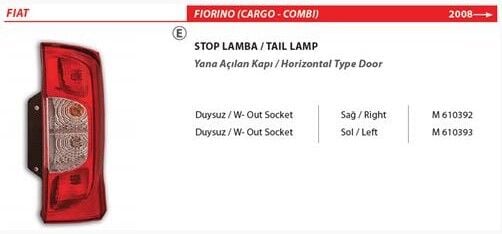 ARKA STOP SAĞ ÇİFT AÇILIR PEUGEOT BİPPER