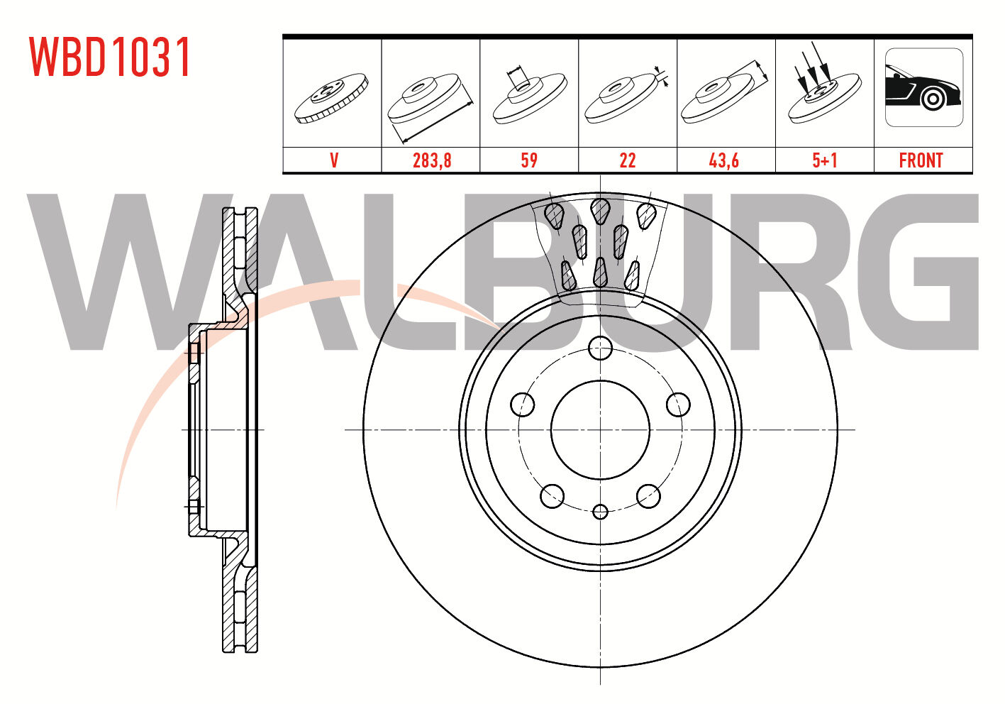 ÖN FREN DİSKİ SOĞUTMALI GENİŞ AİLE 284 MM FİAT DOBLO