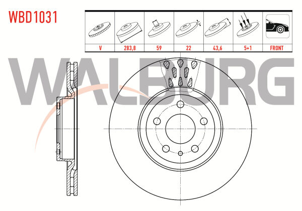 ÖN FREN DİSKİ SOĞUTMALI GENİŞ AİLE 284 MM FİAT DOBLO