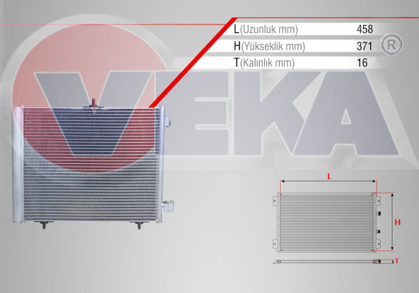 KLİMA RADYATÖRÜ 1.6 TU5P CİTROEN C3