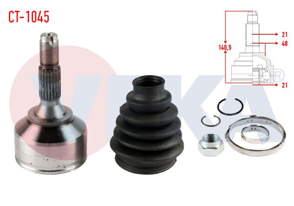 AKS KAFASI CİTROEN C2 (JM) 1.1I 21X21X48 UZUNLUK 140,5 MM 2003-2009