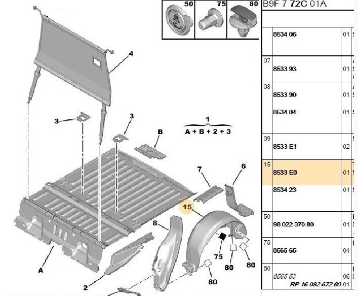 ARKA SOL ÇAMURLUK DAVLUMBAZI PEUGEOT PARTNER TEPE