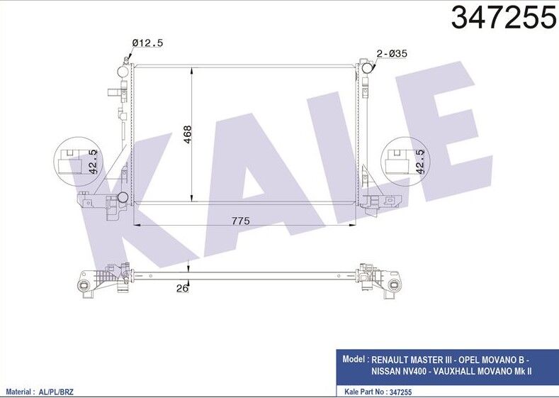 SU RADYATÖRÜ KLİMALI RENAULT MASTER 3