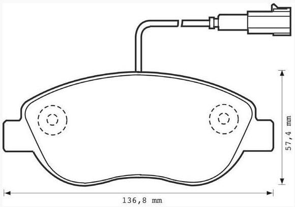 ÖN FREN BALATA GENİŞ PEUGEOT BİPPER FİŞLİ