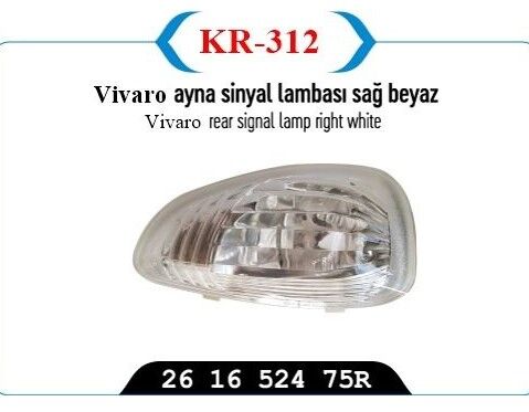 AYNA SİNYALİ SOL BEYAZ RENAULT MASTER 3