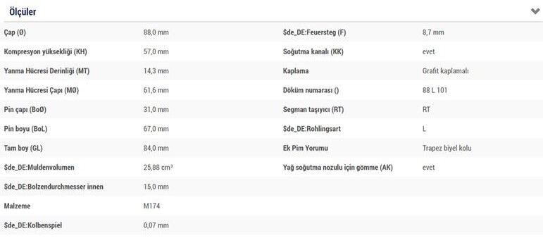 PİSTON SEGMAN EURO 5 FİAT DUCATO 2.3
