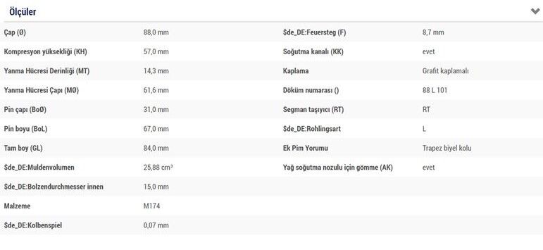 PİSTON SEGMAN EURO 5 FİAT DUCATO 2.3
