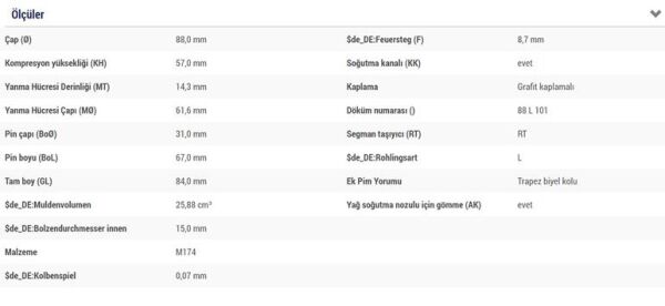 PİSTON SEGMAN EURO 5 FİAT DUCATO 2.3