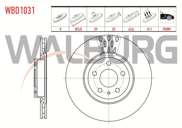 ÖN FREN DİSKİ SOĞUTMALI GENİŞ AİLE 284 MM FİAT DOBLO