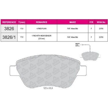 ÖN FREN BALATA PEUGEOT BİPPER FİŞSİZ